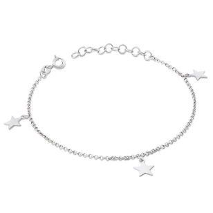 Srebrna bransoletka GWIAZDKI