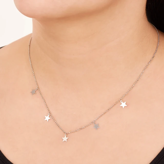 Silberne Halskette STARS