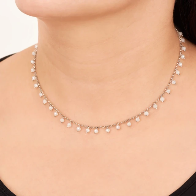 Silberkette mit Perlen