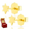 Złote kolczyki Mini Gwiazdeczki próba 585