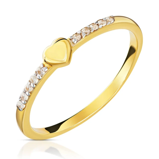 Goldener Ring Kleines Herz