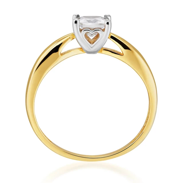 Goldener Ring Hidden Heart