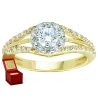 Złoty pierścionek zaręczynowy elegancki próba 585