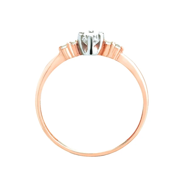 Verlobungsring mit Strass Roségold 585