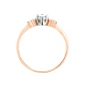 Zaręczynowy pierścionek z Cyrkoniami różowe złoto 585