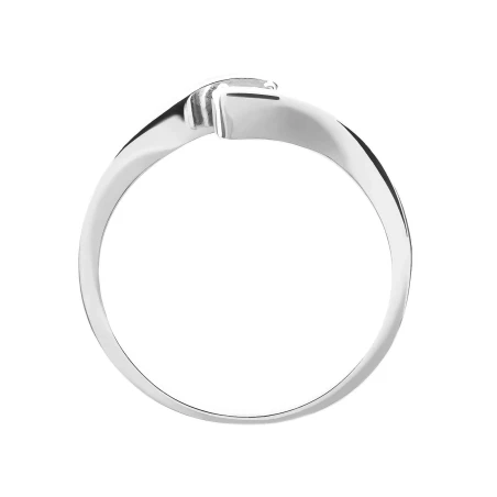 Delikatny złoty pierścionek białe złoto 585