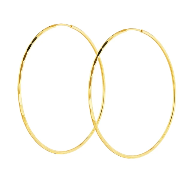 Gold Rad Ohrringe Eclat Durchmesser 5,5 cm Probe 585