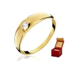 Złoty pierścionek z kamieniem idealny na prezent 585