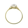 Złoty pierścionek Kamienie Wzór Kwiatek próba 585