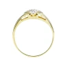 Złoty pierścionek z cyrkoniami KWADRAT próba 585