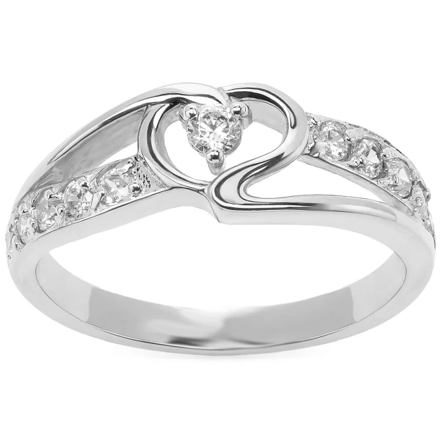 Silber Ring Interwoven HEART
