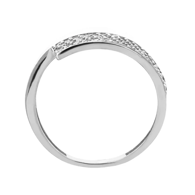 Silber Ring Asymmetrisch Schönes Muster