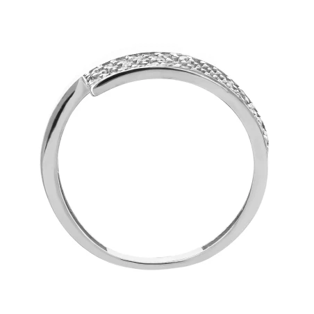 Srebrny pierścionek asymetryczny wzór