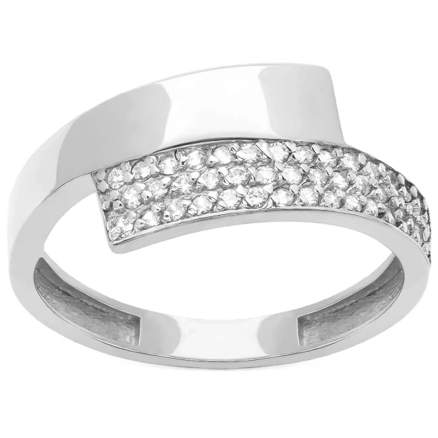 Silber Ring Asymmetrisch Schönes Muster