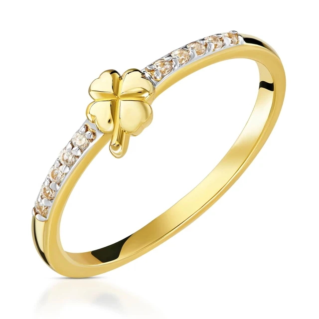 Goldener Ring Happy Attempt 585