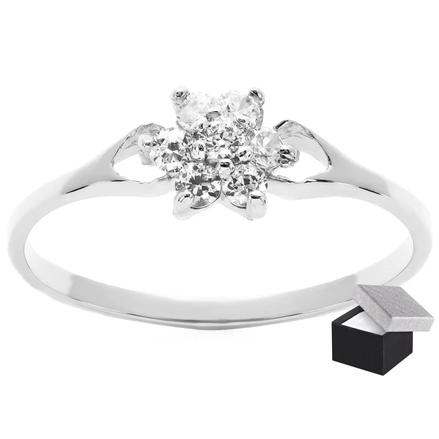 Silberring schöne Blume