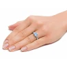Srebrny pierścionek z dużym kamieniem