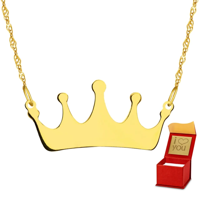 Goldene Halskette Queen Graveur