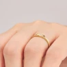 Złoty pierścionek kamień Obrączka próba 585