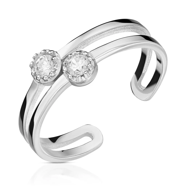 Silber Ring Doppelring