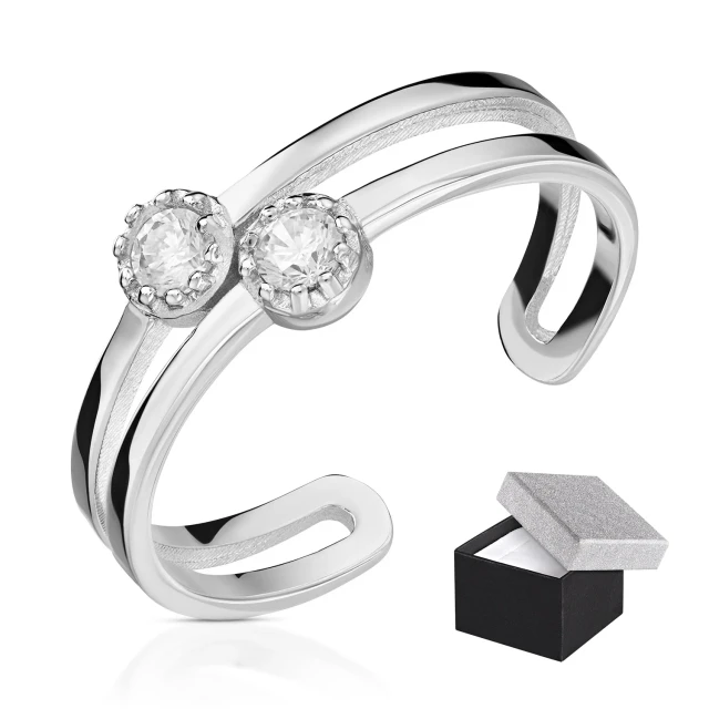 Silber Ring Doppelring