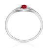 Srebrny pierścionek czerwona Łezka