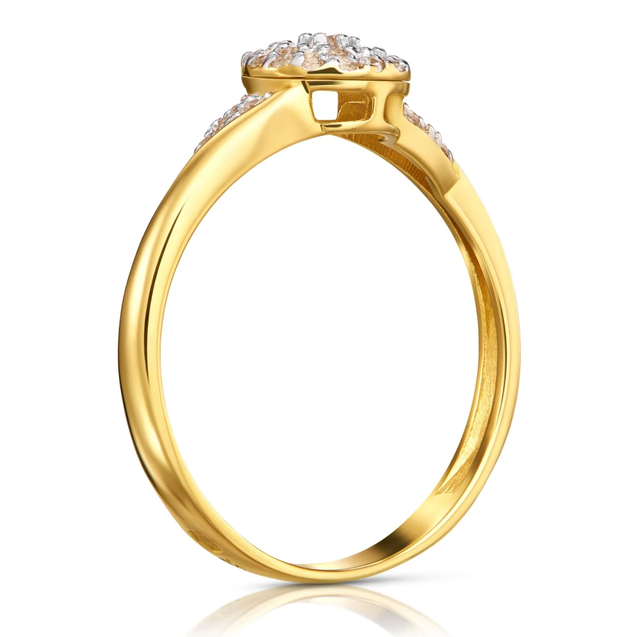 Pierścionek zaręczynowy złoty 333 cyrkonie P1.651-16