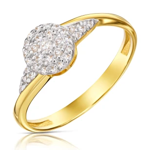 Złoty pierścionek Kwiat 585