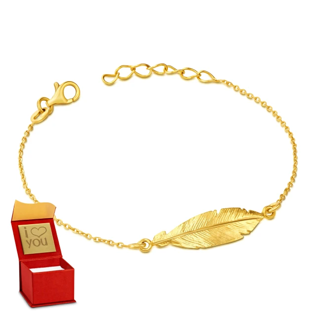 Silberner Schwan Charm Armband mit 18 Karat Gold bezogen
