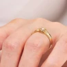 Złoty pierścionek z cyrkoniami Kwiat