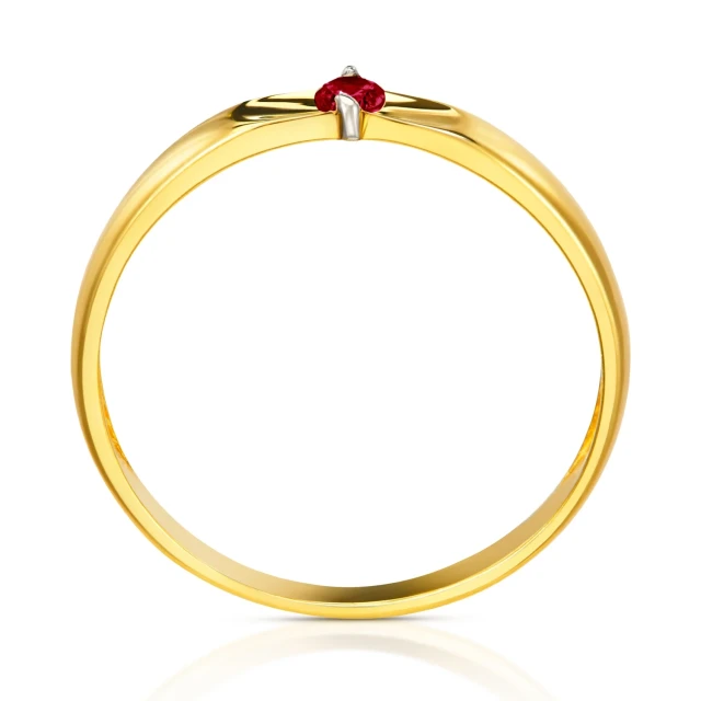 Gold Ring geriffelter Ehering 585