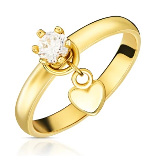 Złoty pierścionek Miłośnik 585