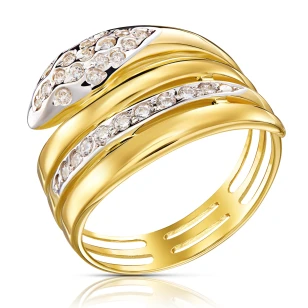 Złoty pierścionek Snake Gold