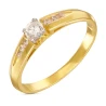 Złoty pierścionek Cyrkonie