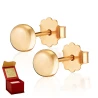 Złote kolczyki 3D połówki Little Things próba 585 różowe złoto
