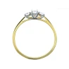 Złoty pierścionek Kamienie Piękny wzór próba 585