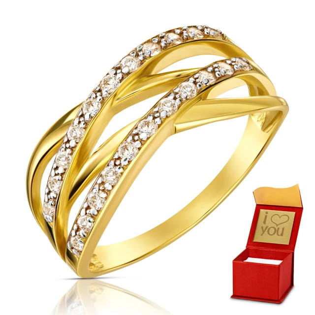 Goldener Ring mit Verflechtung