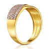 Złoty pierścionek Asymetryczna Obrączka