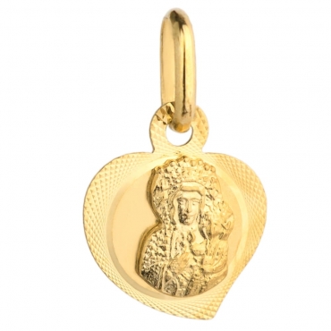 Medalik Matka Boska Częstochowska serce w prawo pr. 585