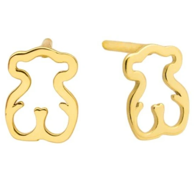 Kolczyki złote misie na sztyfcie