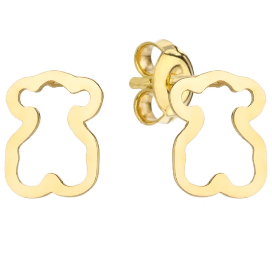 Kolczyki złote misie na sztyfcie