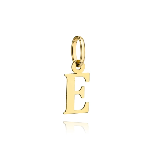 Anhänger goldener Buchstabe E