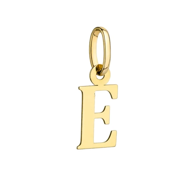 Anhänger goldener Buchstabe E