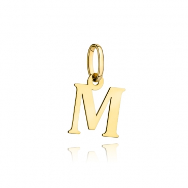 Zawieszka złota literka M