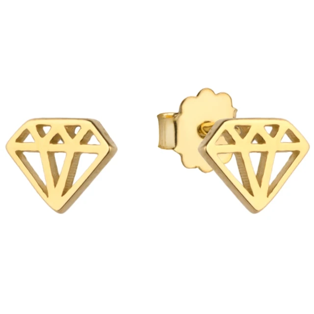 Ohrringe Gold Diamanten klein