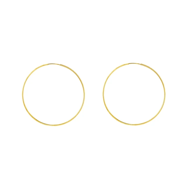 Gold Eclat Rad Ohrringe Durchmesser 4,5 cm