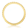 Złoty pierścionek z cyrkoniami dookoła