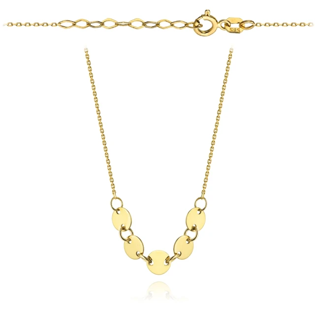 Halskette mit fünf vollen Goldkreisen