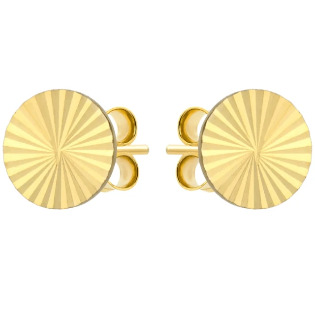 Goldene Ohrringe Volldiamantenräder