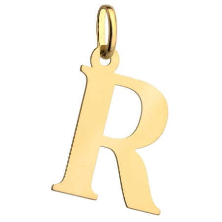 Zawieszka złota literka R duża